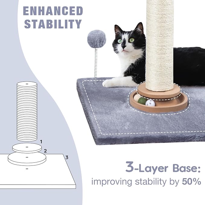 Fantasreen 31" Cat Scratching Post Kitten Toys - Image 3
