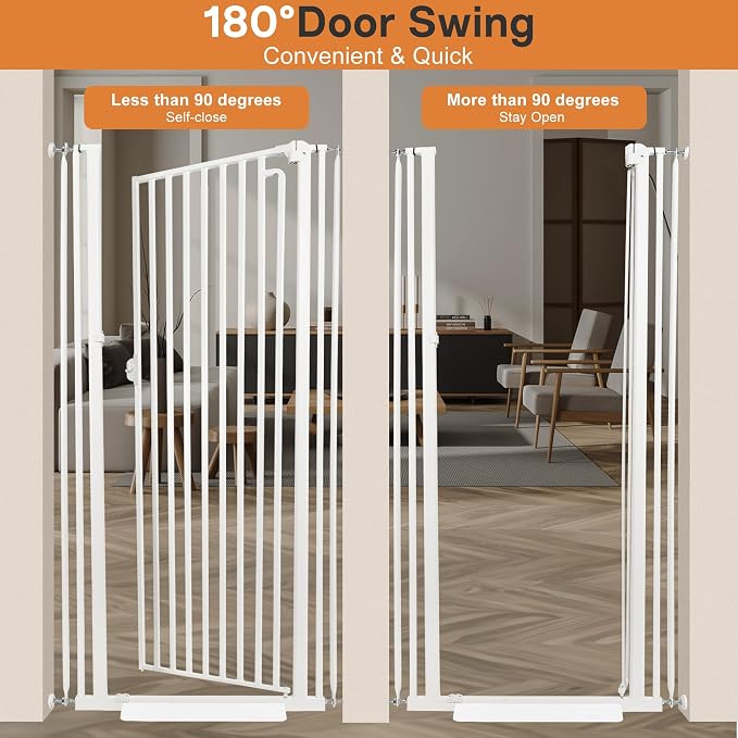 71“ Extra Tall Cat Gate for Doorway：29.4-33.4” Wide Pet Gate, Auto Close/One - Image 5