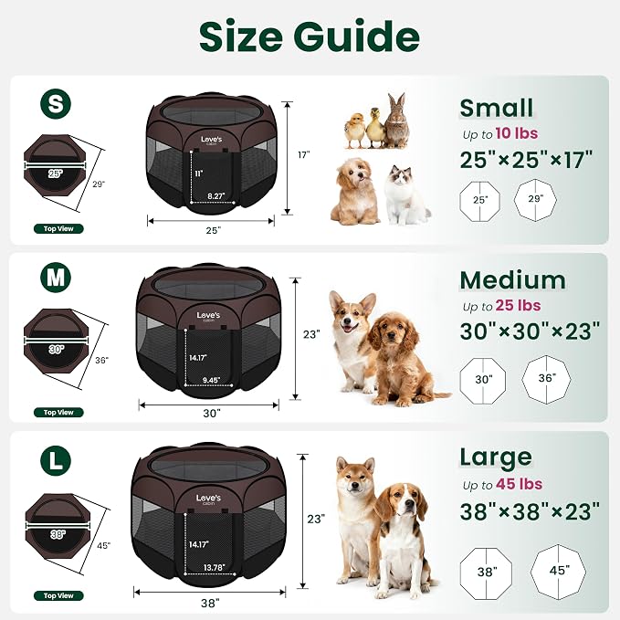 Love's cabin Pet Puppy Dog Playpen, Large Dog Tent Crates Cage Indoor/Outdoor - Image 2