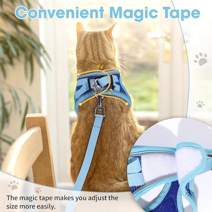 Cat Vest Harness and Leash Set for Walking, Escape Proof, Adjustable Kitten - Image 7