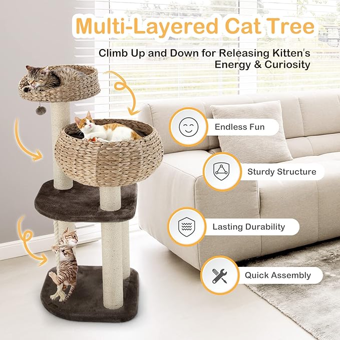 PETSITE 41 Inch Modern Cat Tree - Image 4