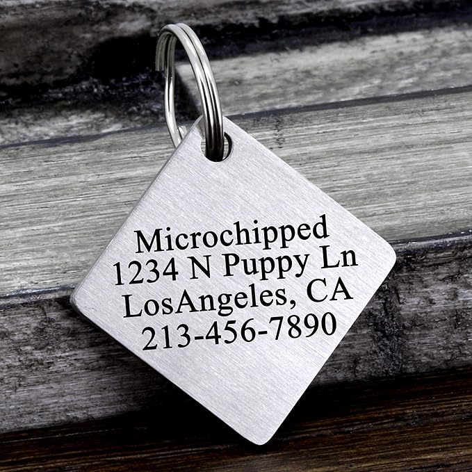 Ultra Joys Stainless Steel Pet ID Tag Dog Name Tags Personalized Front and Back - Image 3