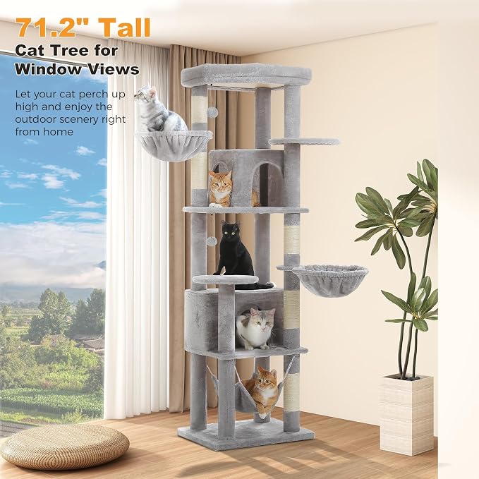 71.2" Tall Cat Tree for Indoor Cats - Image 2