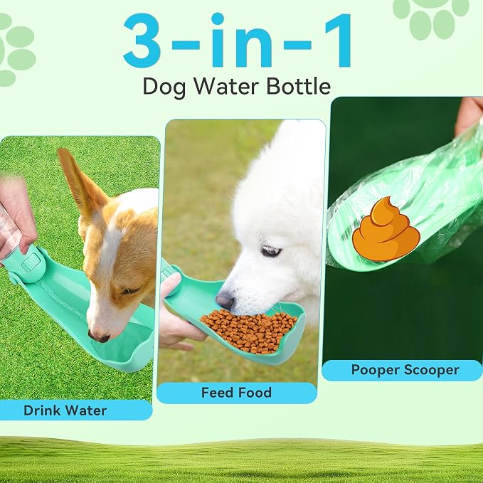 UPSKY Portable Dog Water Bottle, 3-in-1 Foldable Dog Water Dispenser - Image 4