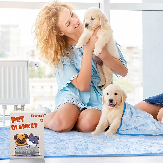 Stuffed Premium Soft Dog Couch Blanket, - Image 6