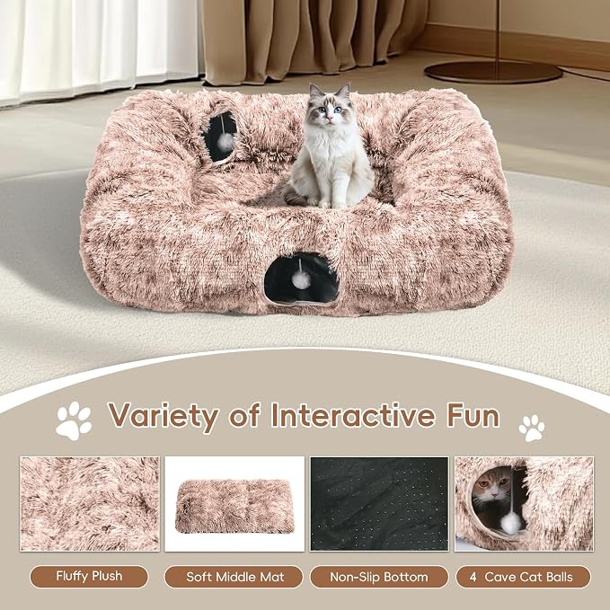 Extra Large Cat Tunnel Bed, 4 Ways Tunnels - Image 4