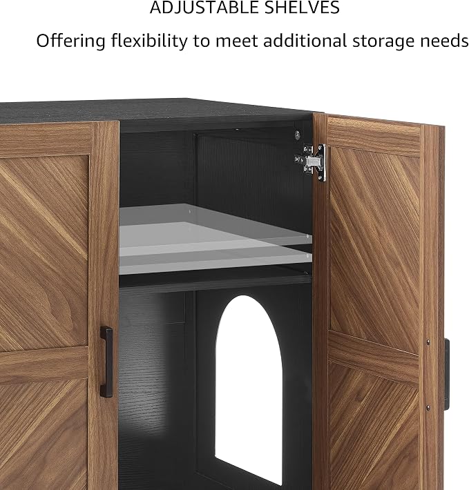 unipaws Cat Litter Box Enclosure Furniture - Image 7