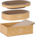 FUKUMARU 3PCS Cardboard Cat Scratcher Bed, Durable Oval Cat Scratch Bed Pads by FUKUMARU