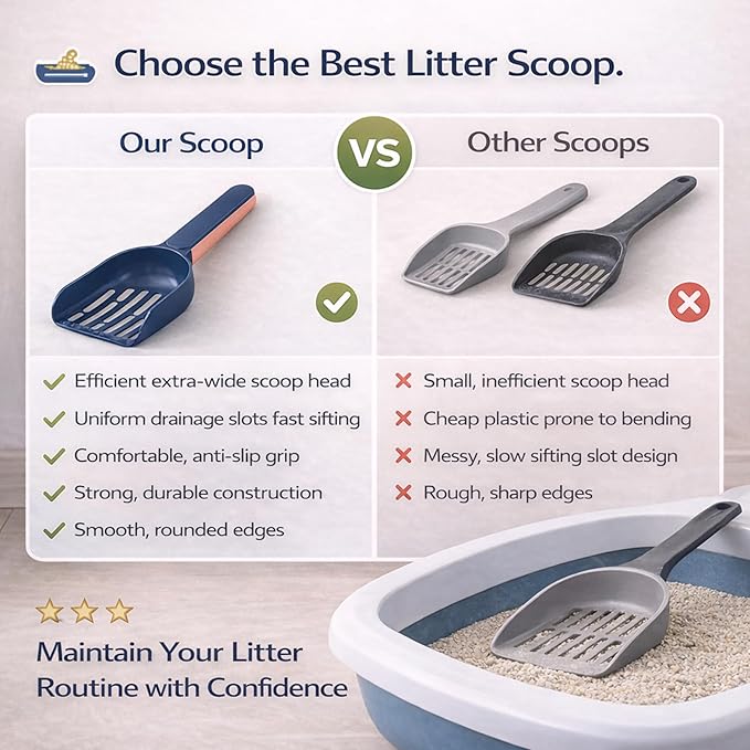 Cat Poop Scooper Cleaning Shovel, Plastic Candy Color Shovel, Ergonomic Pet - Image 9