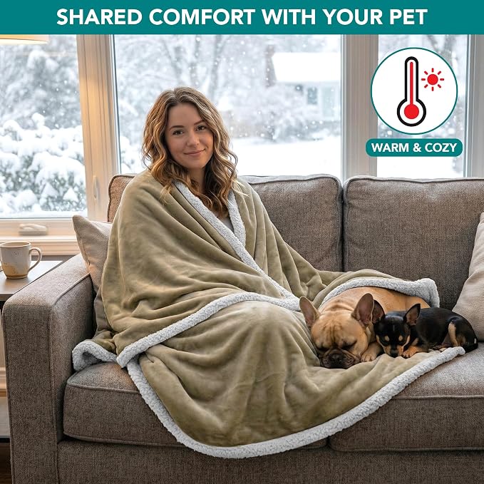 PetAmi Waterproof Dog Blanket for Medium Large Dog Puppy Cat Throw for Couch - Image 4