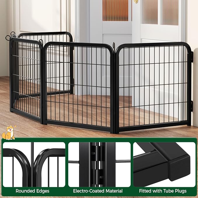 Yaheetech Dog Playpen, 24 inch 4 Panels Dog Pen - Image 7