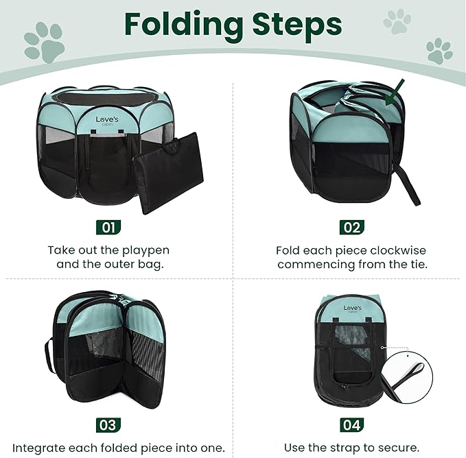 Love's cabin Pet Puppy Dog Playpen, Medium Dog Tent Crates Cage Indoor/Outdoor - Image 8