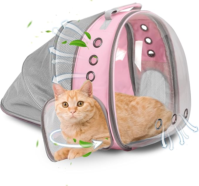 Cat Backpack Carrier Back Expandable Bubble Pet Carrier Backpack by TOYSINTHEBOX