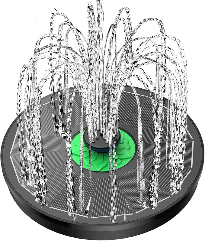 Yzert Solar Fountain Full Glass Panel No Battery, 3.5W Solar Bird Bath Fountains by Yzert