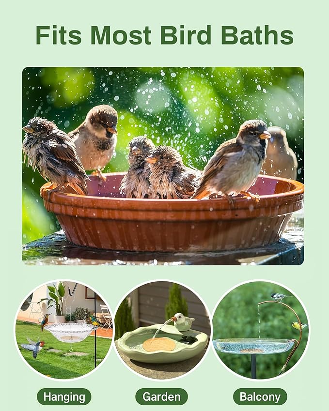 Bird Bath Purification Disk Pure Copper Outdoor Winter Solar Power Birdbath - Image 4