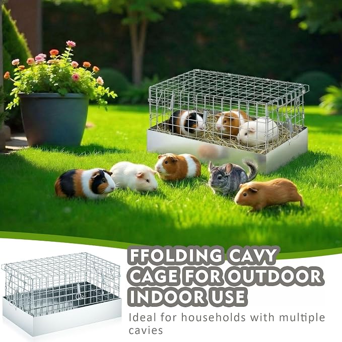 14 x 8 x 8 Inch 1 Hole Folding Guinea Pig Carrier Chinchilla Carrier Portable - Image 5
