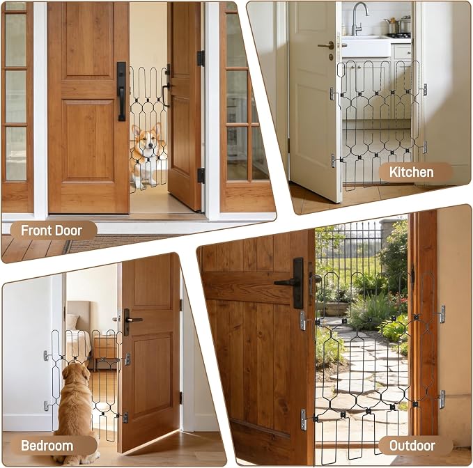 Retractable Dog Gate for Front Door 26" Wide 30.7" Tall Automatic Retractable - Image 5