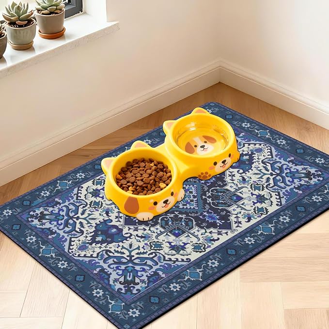 Pet Feeding Mat for Floors Waterproof Dog Mat for Food and Water Absorbent by Unknown