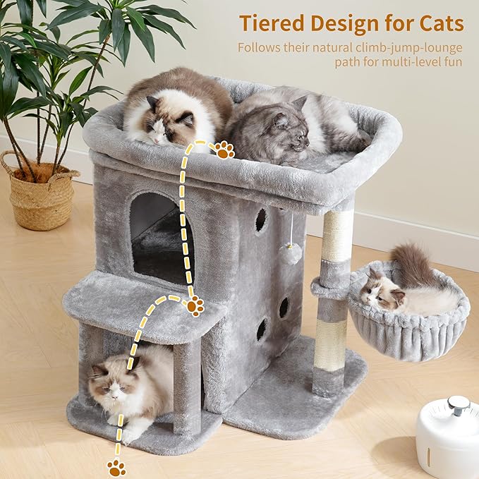 Heybly Cat Tree, 25.6-inch Cat Tower - Image 5