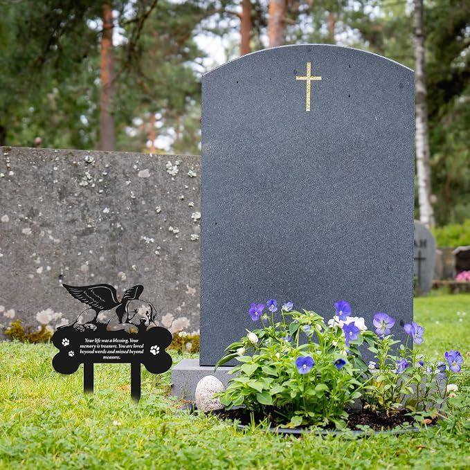 Metal Pet Grave Markers Dog, Dog Memorial Grave Markers Outdoor, Garden Plaque - Image 6
