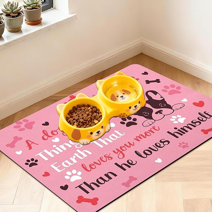 Pet Feeding Mat for Floors Waterproof Dog Mat for Food and Water Absorbent by Unknown