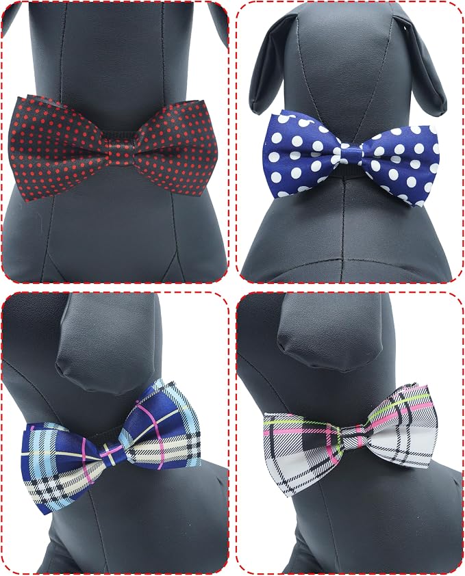 PET SHOW 10 Pack Pet Big Dogs Collar Embellishment Attachment Bow Ties - Image 4
