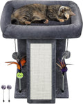 TWDEPART Cat Tree Tower with Cat Scratching Post by TINWEI
