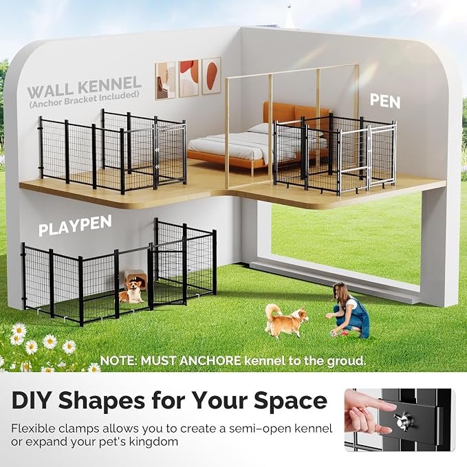 Sino Luban 2PCS Outdoor Dog Kennel Outside Run - Image 7