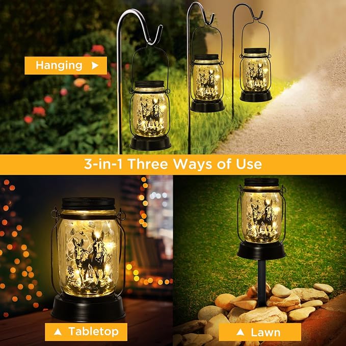 kyoryuger Donkey Gifts for Women/Men Donkey Solar Lanterns Mom Birthday Burro - Image 4