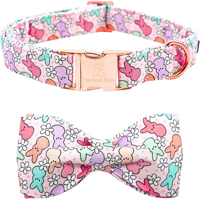 Lionheart glory Dog Bow Collar Easter Day Dog Collar by LionheartGlory