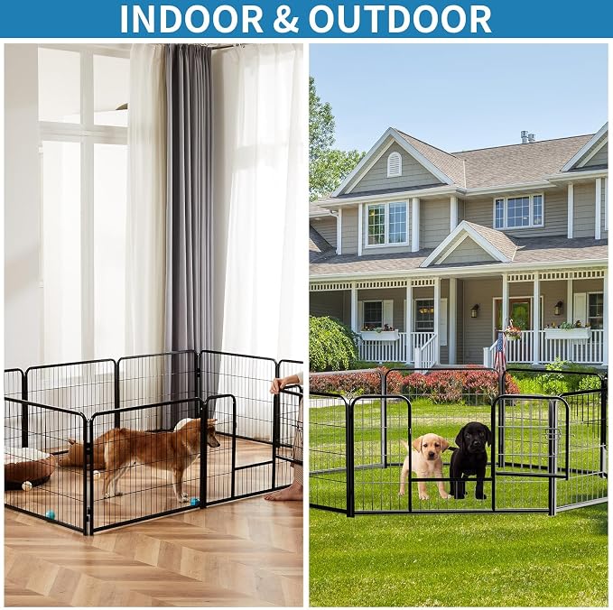 NEWBULIG Dog Playpen 16 Panels 24" Height Foldable Heavy Duty Metal Dog - Image 5