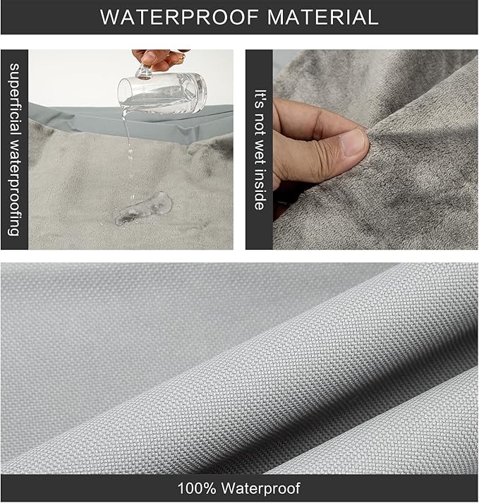 Waterproof Dog Bed Cover, Washable Removable Pet Dog Crate Pad Replacement Cover - Image 4
