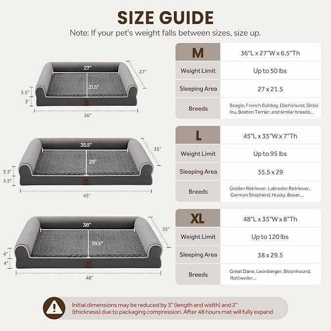 Large Dog Beds Large Sized Dogs 45x35x7 Inch, Orthopedic XXL XL Dog Bed - Image 7