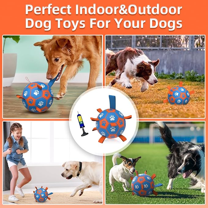 QDAN Dog Ropes Toys Soccer Ball - Image 4