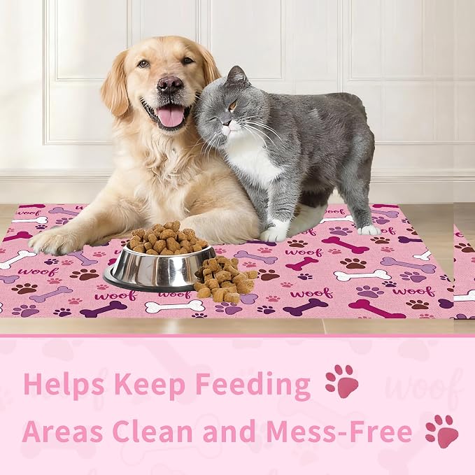 Dog Feeding Mat 20 x 12 Inch, Waterproof Non Slip Rubber Pet Bowl Pad Mat - Image 6