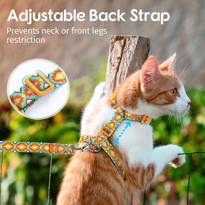 Dooradar Cat Harness and Leash, Escape Proof Adjustable Kitten Vest, - Image 4