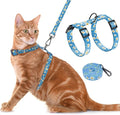 Cat Harness and Leash Set, Adjustable Kitten Harness Escape Proof Cats Harness by Seyezo