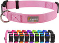 Pink Dog Collar Basic Adjustable Dog Collars by Penseepet