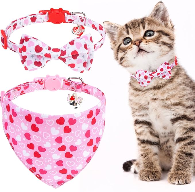 EXPAWLORER Valentines Cat Collar Breakaway by EXPAWLORER