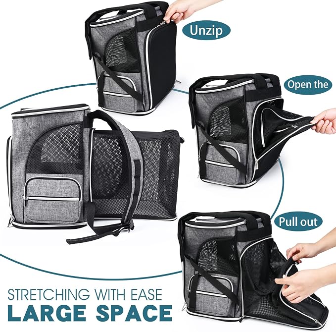BAGLHER Expandable Pet Carrier Backpack，Pet Backpack - Image 2
