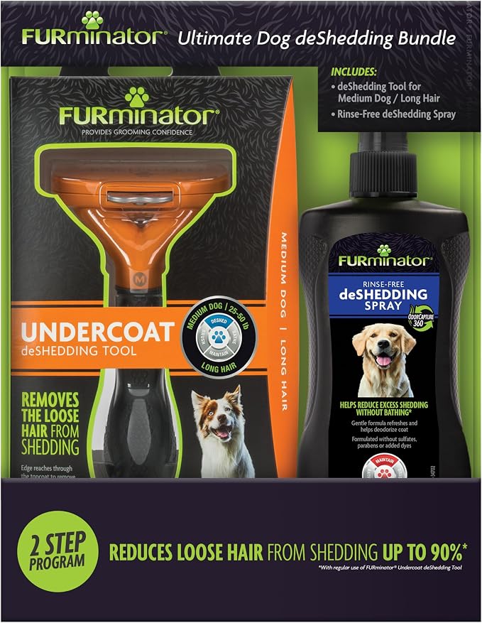 FURminator Ultimate Dog deShedding Bundle by FURminator
