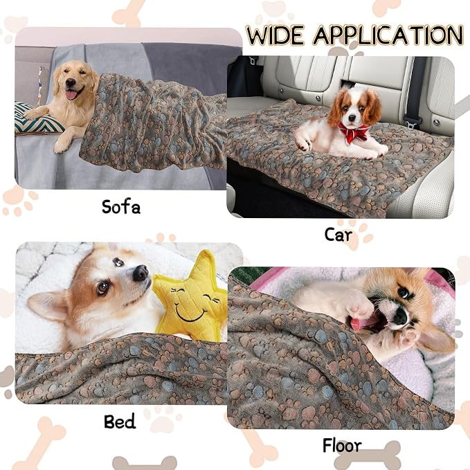 Rezutan 1 Pack 3 Blankets for Dogs, Dog Blanket for Medium Pet Cat, Premium - Image 5