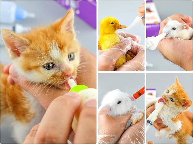 Puppy Kitten Bottle for Nursing, Newborn Baby Dog Cat Rabbit Feeding Bottles - Image 7