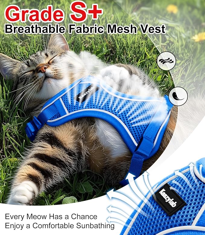 Cat Harness and Leash for Walking Escape Proof Soft Adjustable Cat Leash - Image 3