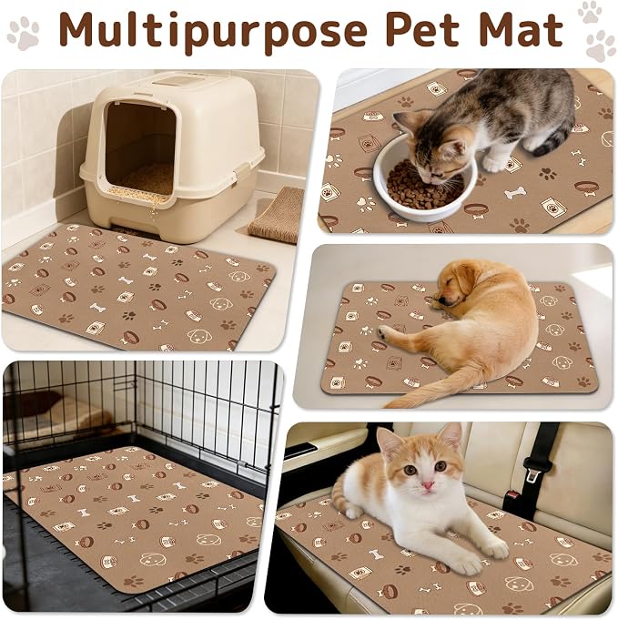 Dog Food Mat for Bowls, Absorbent Quick Dry Dog Cat Mats for Food and Water - Image 7