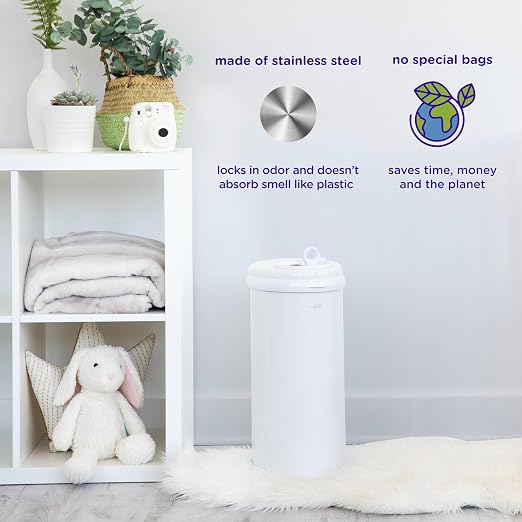 Ubbi Stainless Steel Diaper Pail, Odor Locking, No Special Bag Required - Image 4