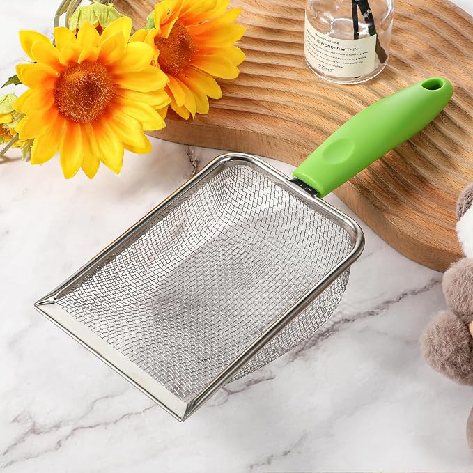 Stainless Steel Mesh Litter Shovel, Fine Mesh Metal Reptile Litter Cleaner - Image 5