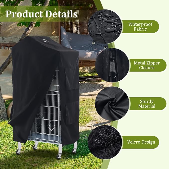 Bird Cage Cover Birdcage Cover, Washable Protection Blackout Cover Waterproof - Image 5