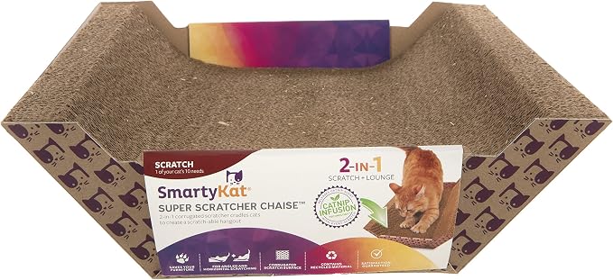 SmartyKat Super Scratcher Chaise Corrugate Cat Scratcher and Lounge, Cradling - Image 5