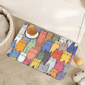 Funny Cats Family Dog Cat Food Mat, Absorbent Pet Feeding Mat by Unknown
